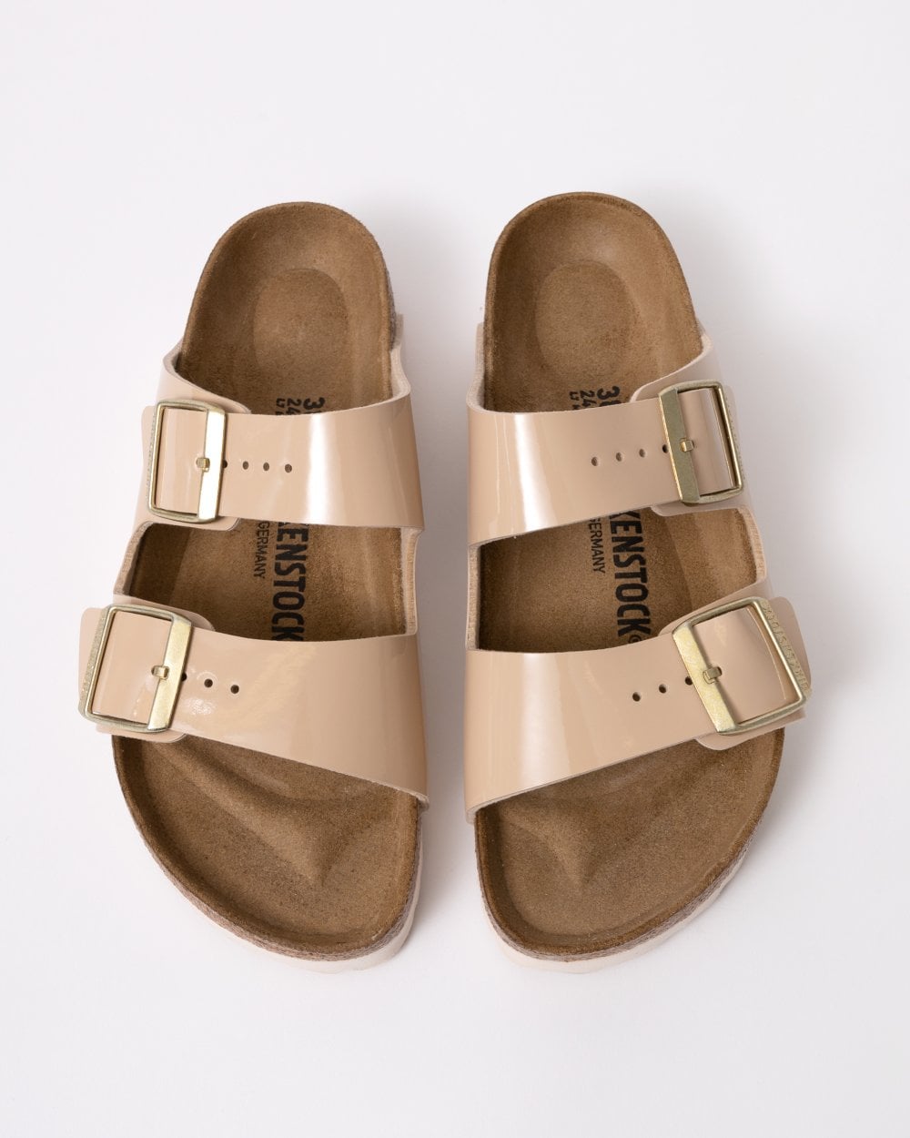 Birkenstock Arizona Birko-Flor Patent Womens Sandals - Sand