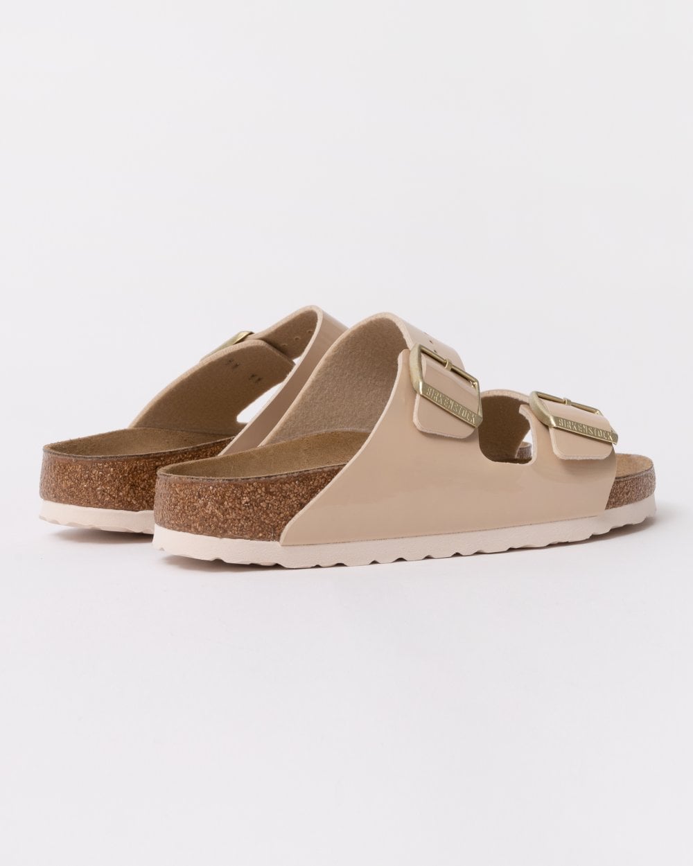 Birkenstock Arizona Birko-Flor Patent Womens Sandals - Sand