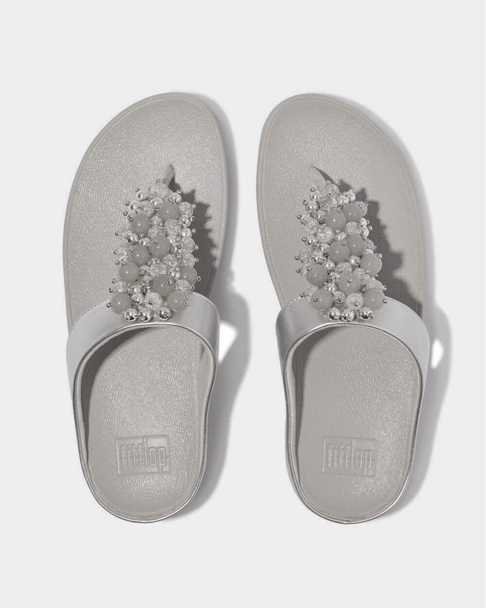 FitFlop Womens Fino Bauble-Bead Toe-Post Sandals