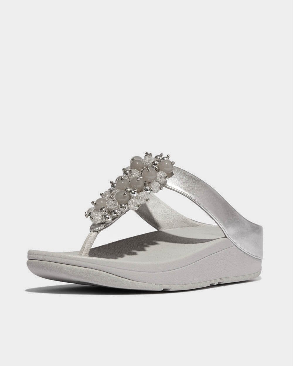 FitFlop Womens Fino Bauble-Bead Toe-Post Sandals