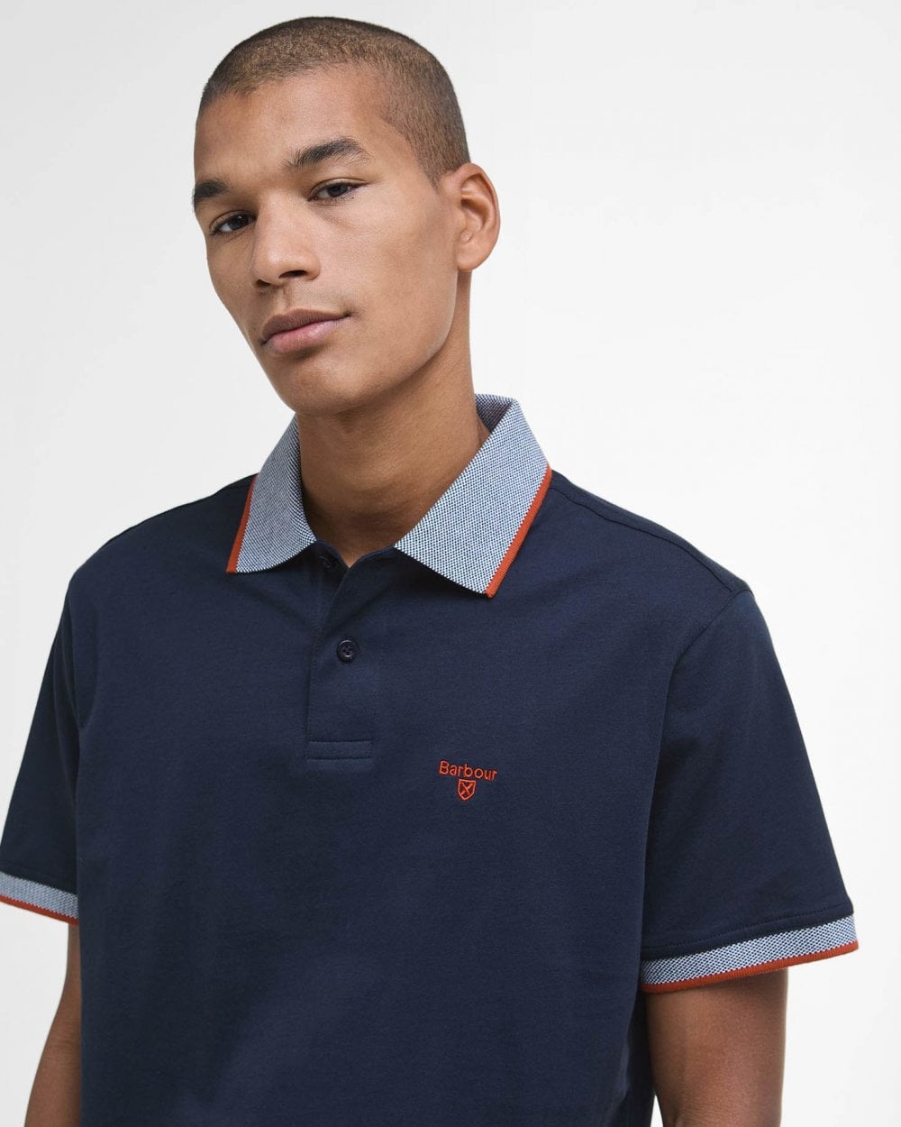 Barbour Cornsay Mens Tailored Polo - Navy
