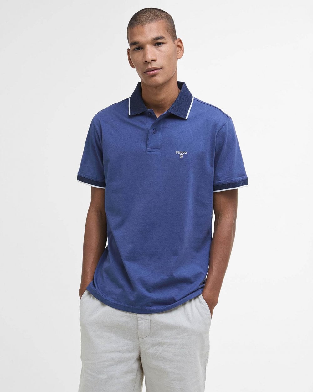 Barbour Cornsay Mens Tailored Polo - Oceana
