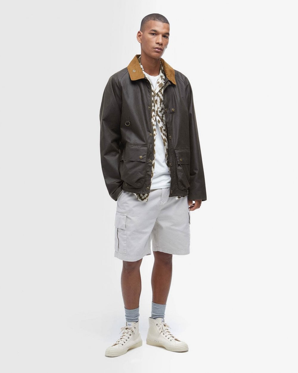 Barbour Utility Spey Mens Wax Jacket - Olive Green