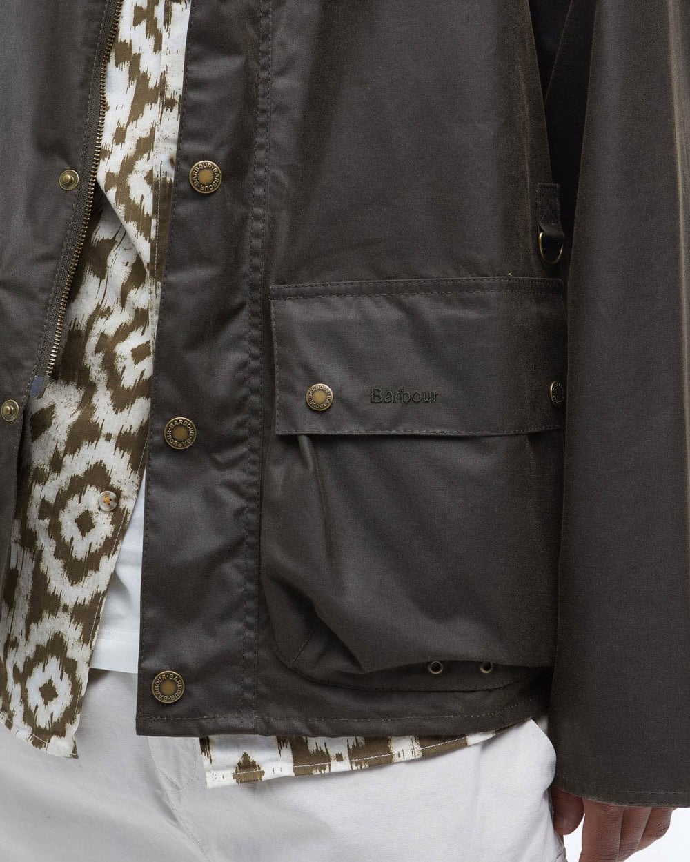 Barbour Utility Spey Mens Wax Jacket - Olive Green