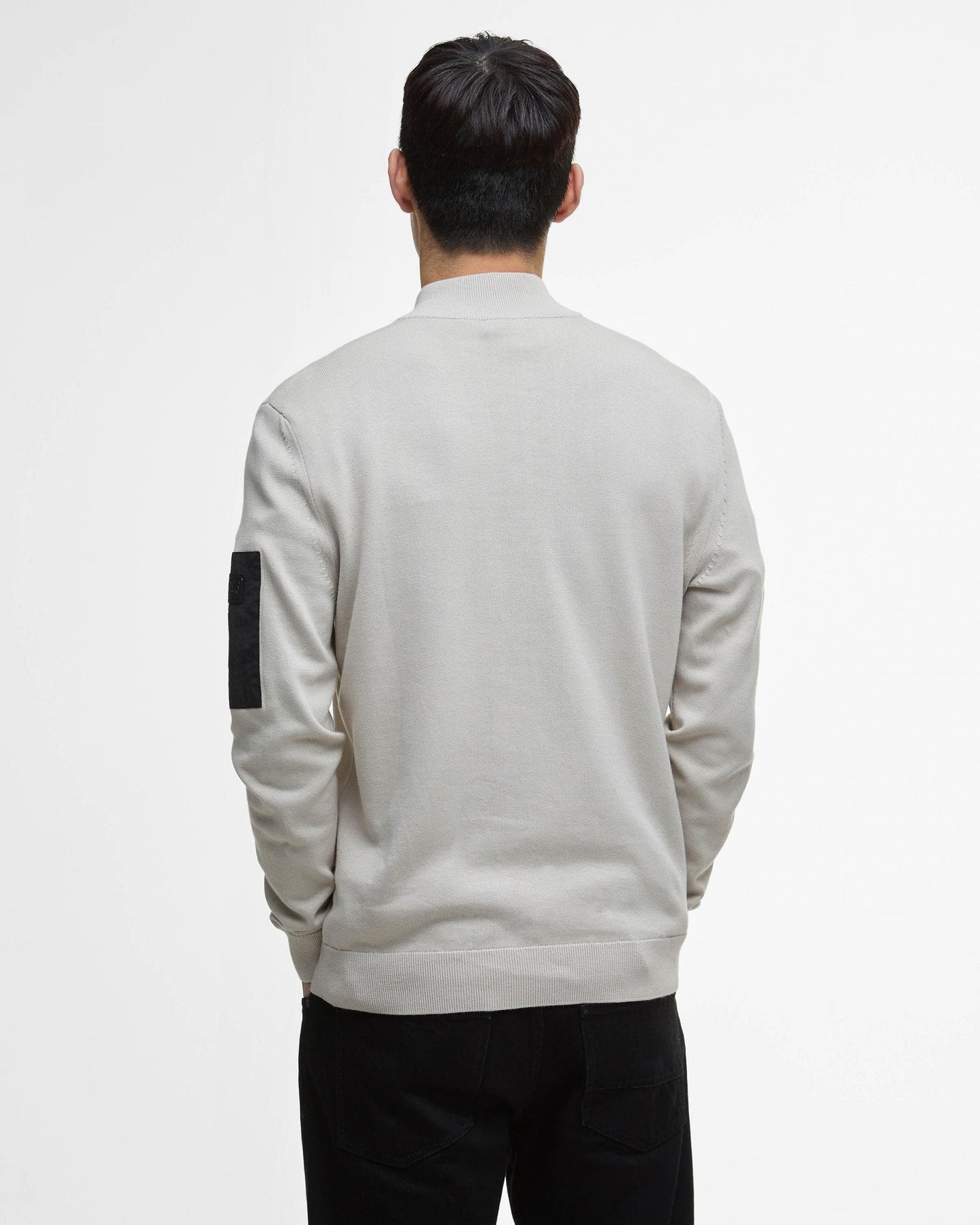 Barbour International Blades Mens Cotton Half Zip Jumper - Mist