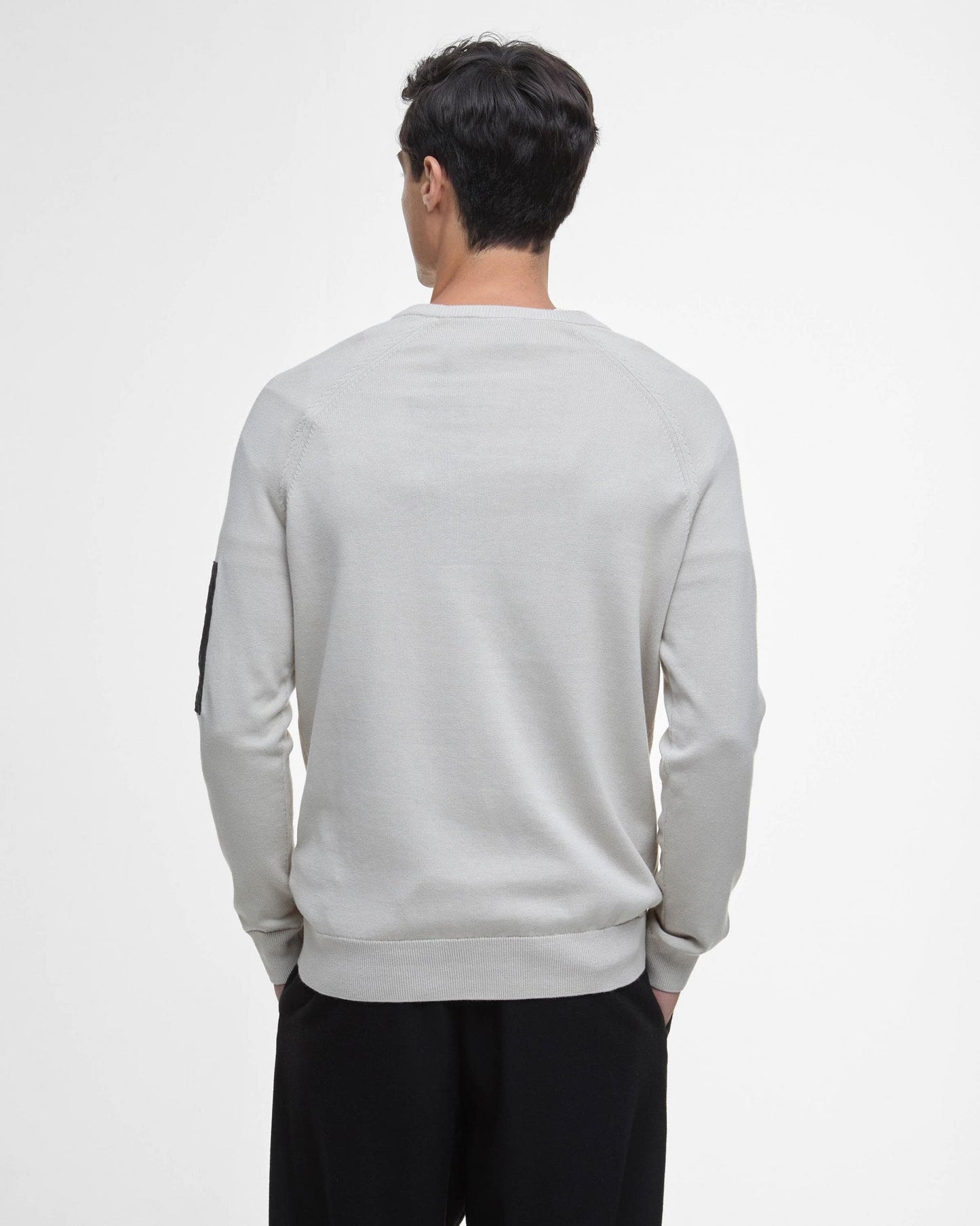 Barbour International Blades Mens Cotton Crew Neck Jumper - Mist