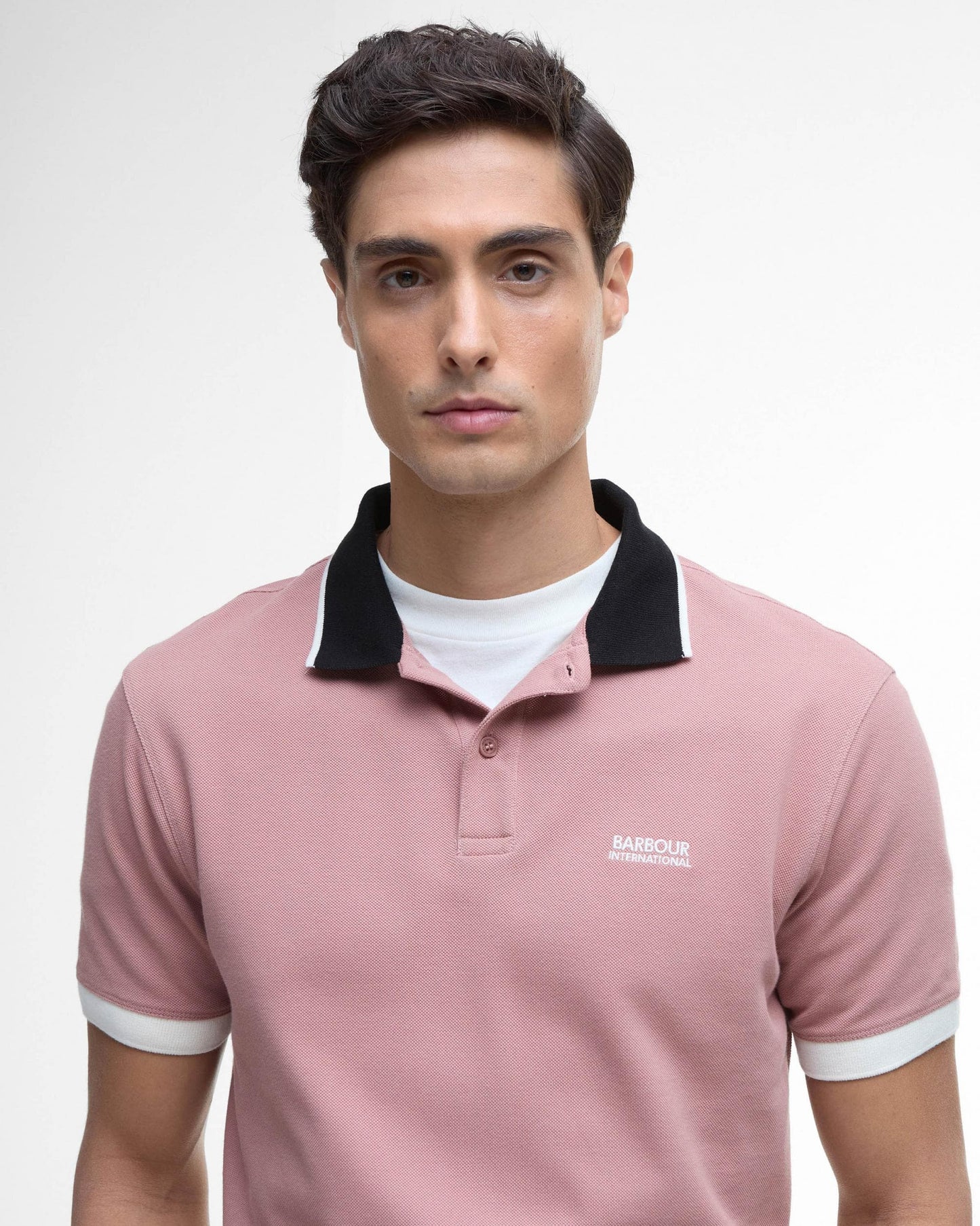 Barbour International Howall Mens Polo - Vintage Pink