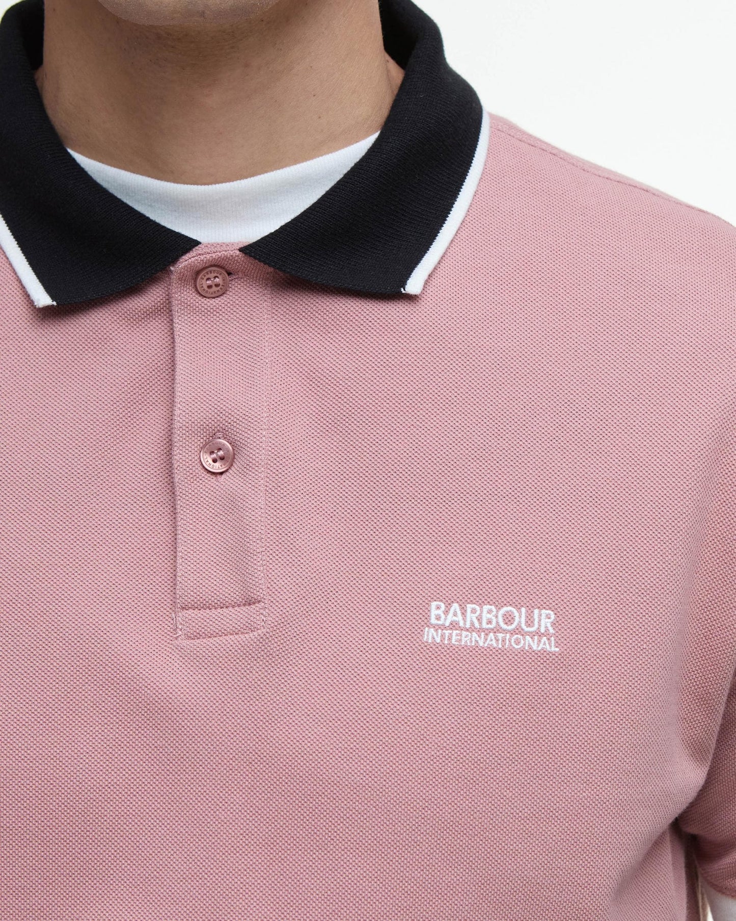 Barbour International Howall Mens Polo - Vintage Pink