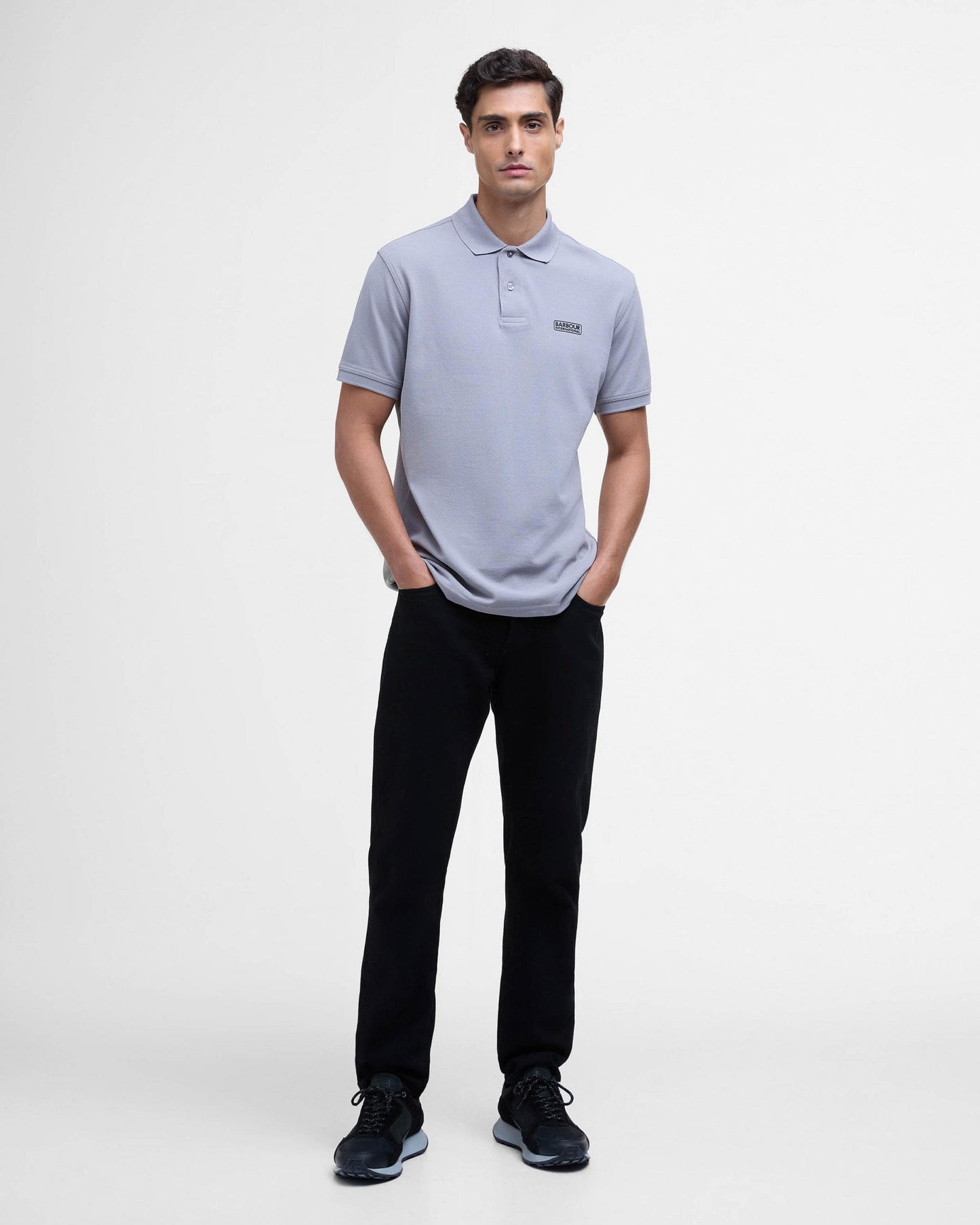 Barbour International Essential Short Sleeve Mens Polo - Pale Slate