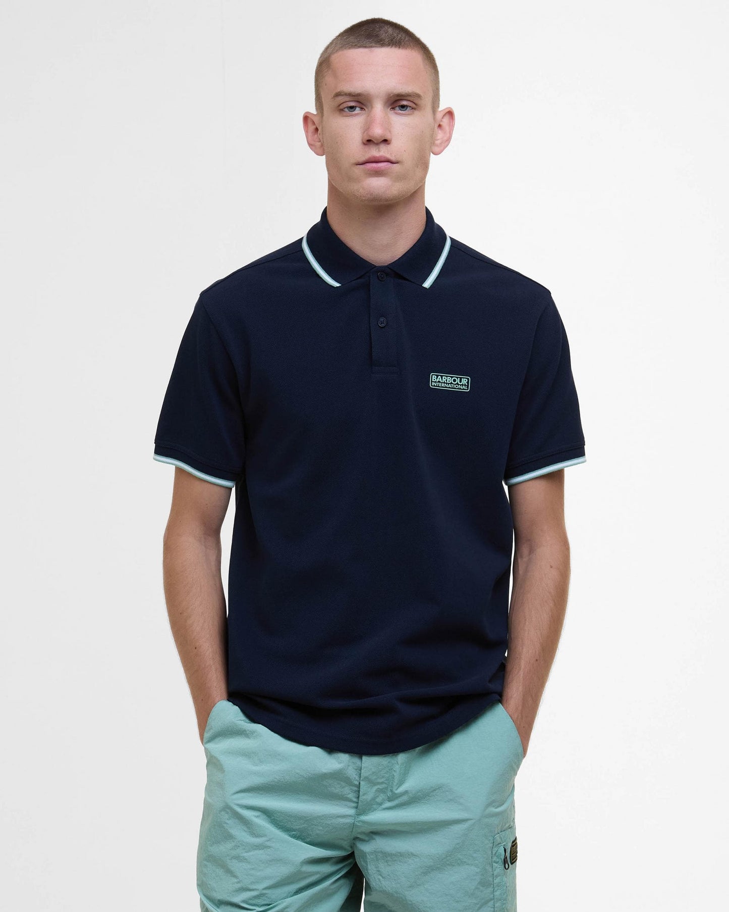 Barbour International Evan Mens Tipped Polo Shirt