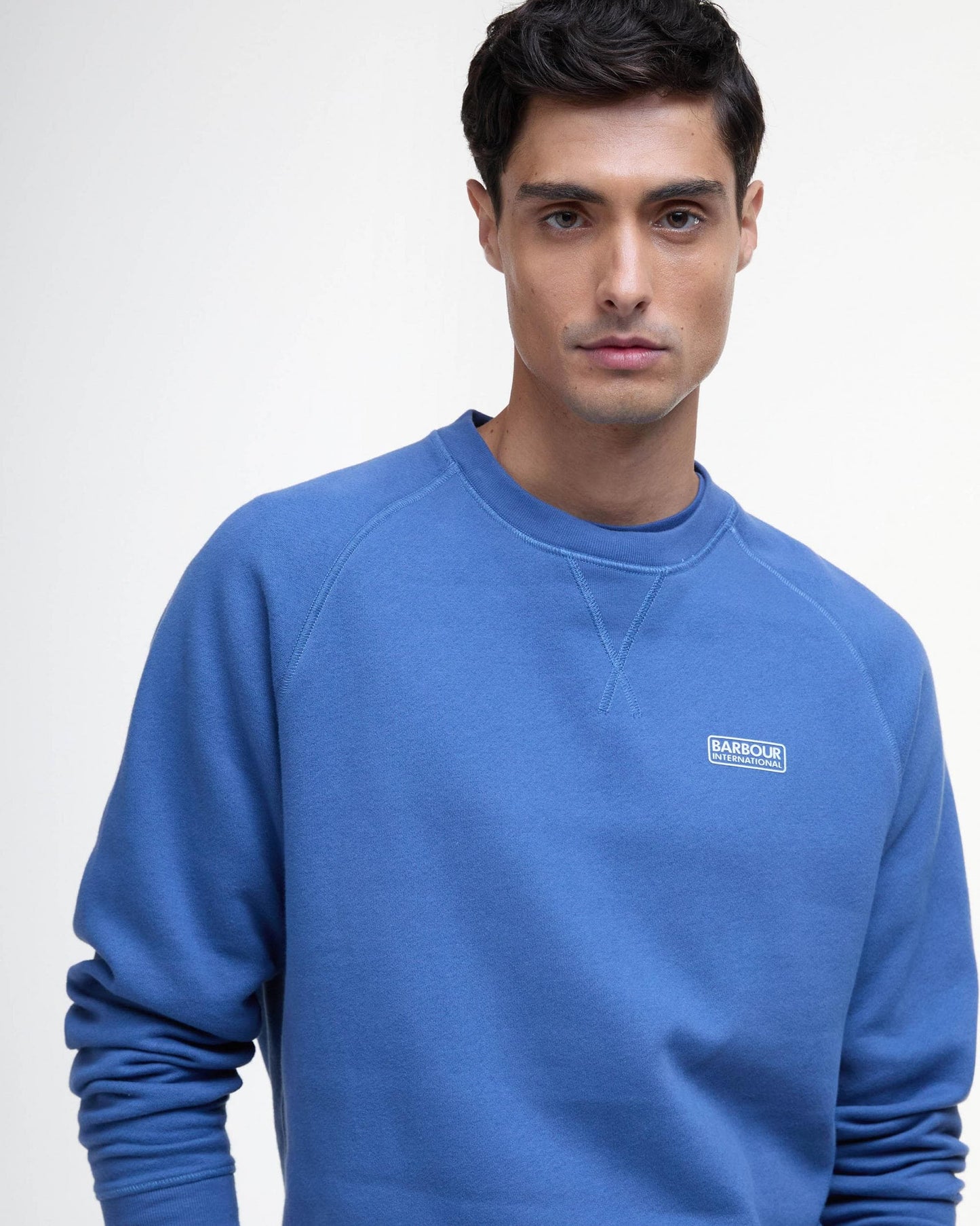 Barbour International Essential Crew Mens Sweatshirt - North Sea Blue