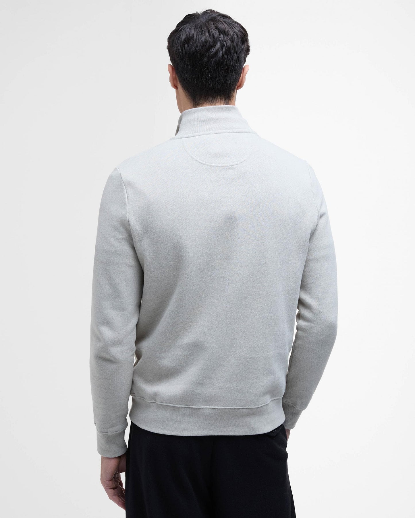 Barbour International Essential Half-Zip Mens Sweatshirt - Concrete