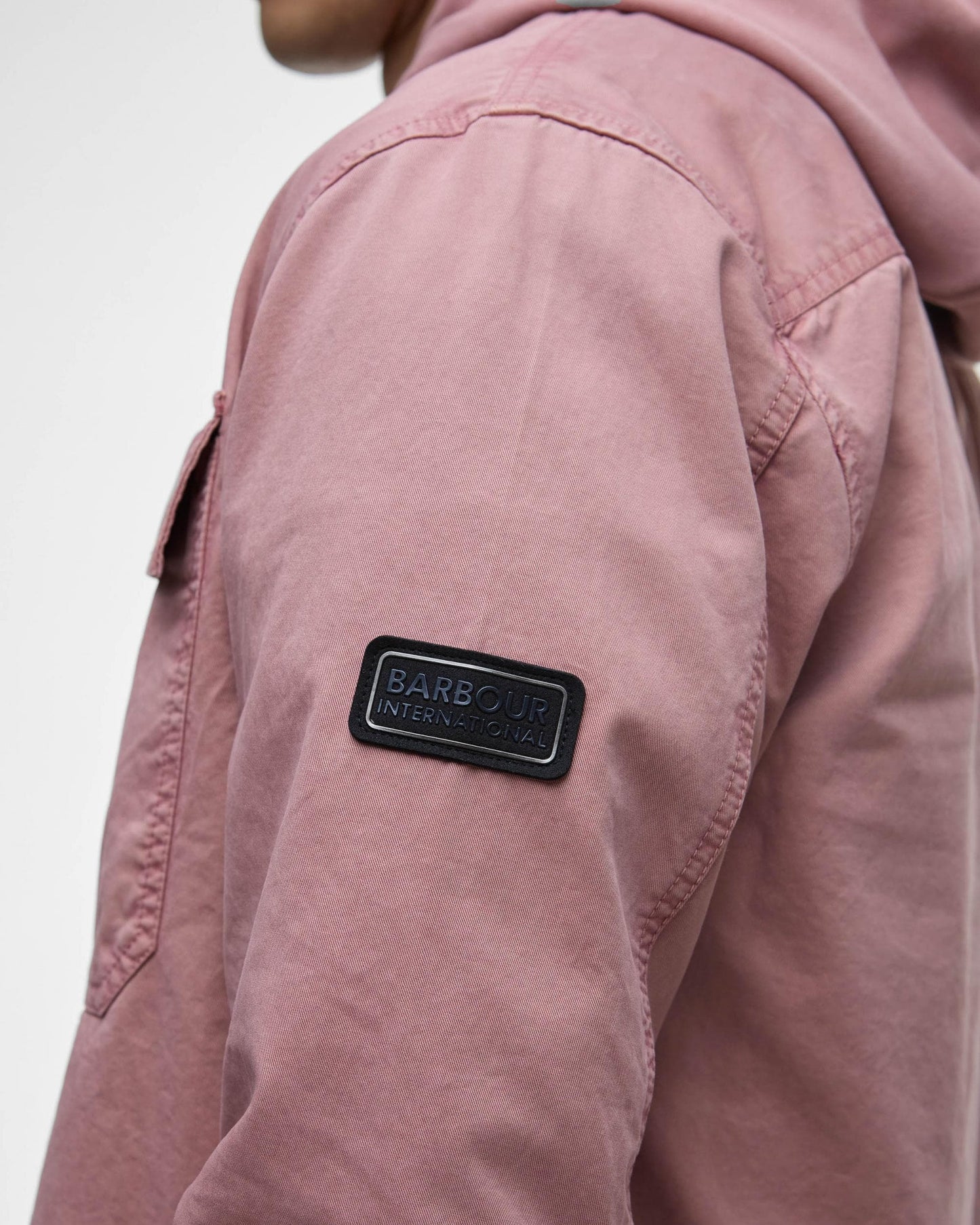 Barbour International Arlo Mens Overshirt - Vintage Pink