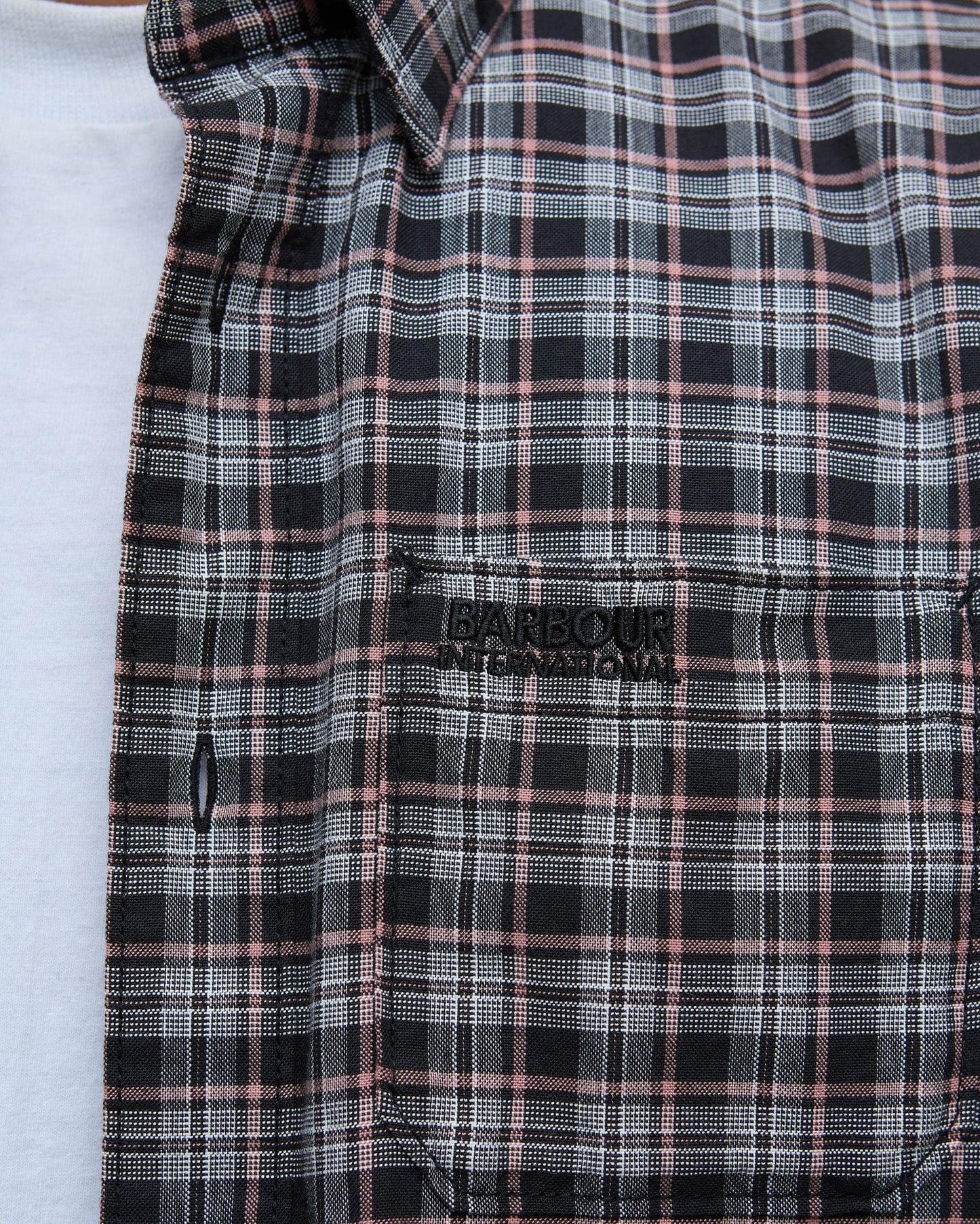 Barbour International Hawks Mens Check Long Sleeve Oxford Shirt - Black