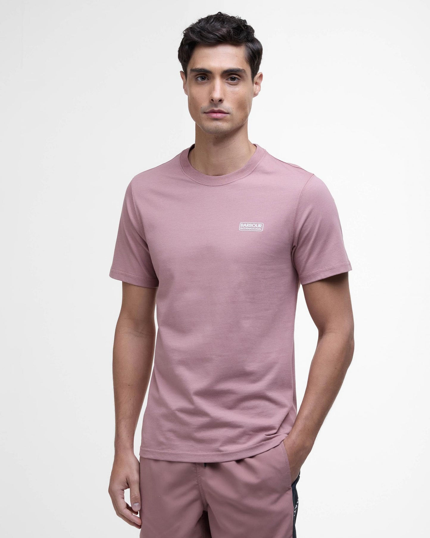 Barbour International Small Logo Mens T-Shirt - Vintage Pink