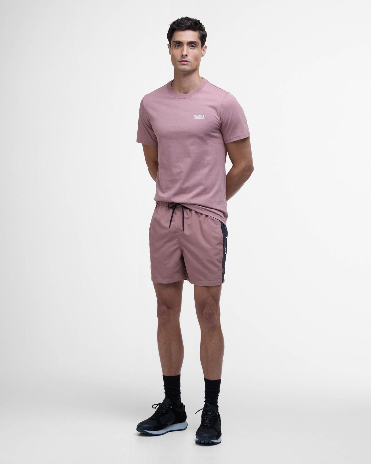 Barbour International Small Logo Mens T-Shirt - Vintage Pink