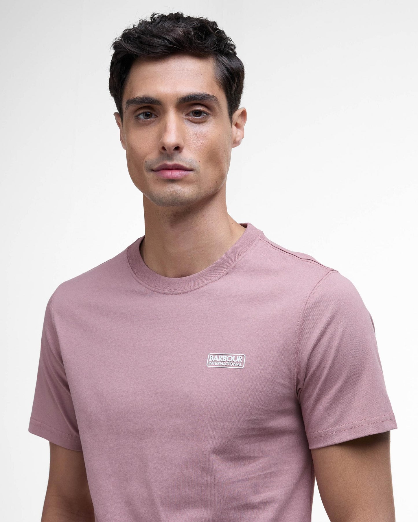 Barbour International Small Logo Mens T-Shirt - Vintage Pink
