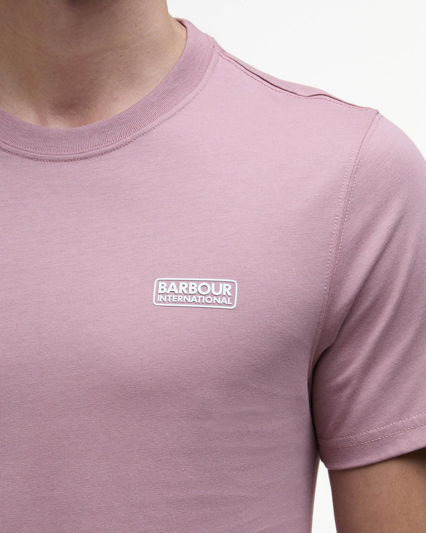 Barbour International Small Logo Mens T-Shirt - Vintage Pink