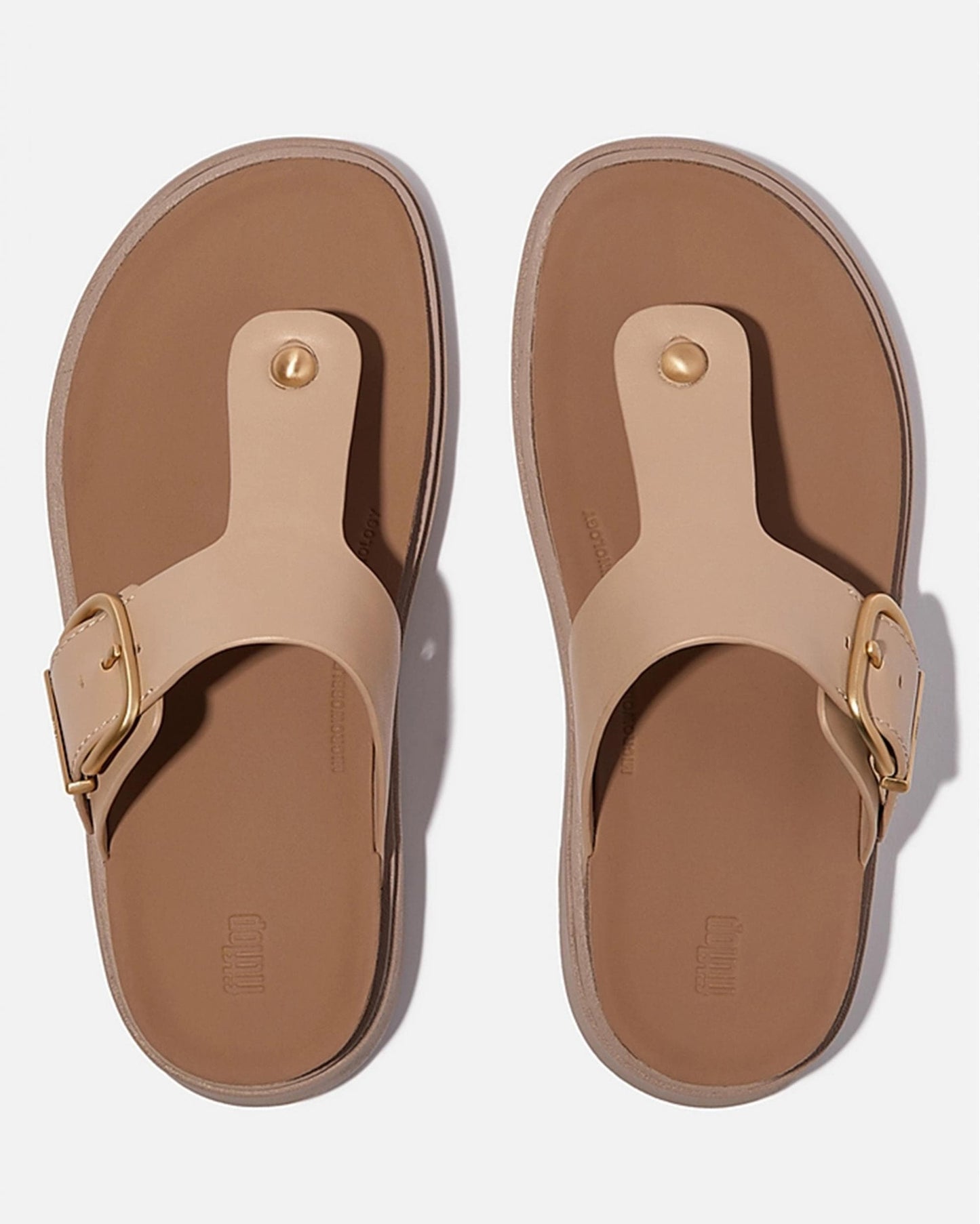 FitFlop Womens Gen-FF Buckle Leather Toe-Post Sandals