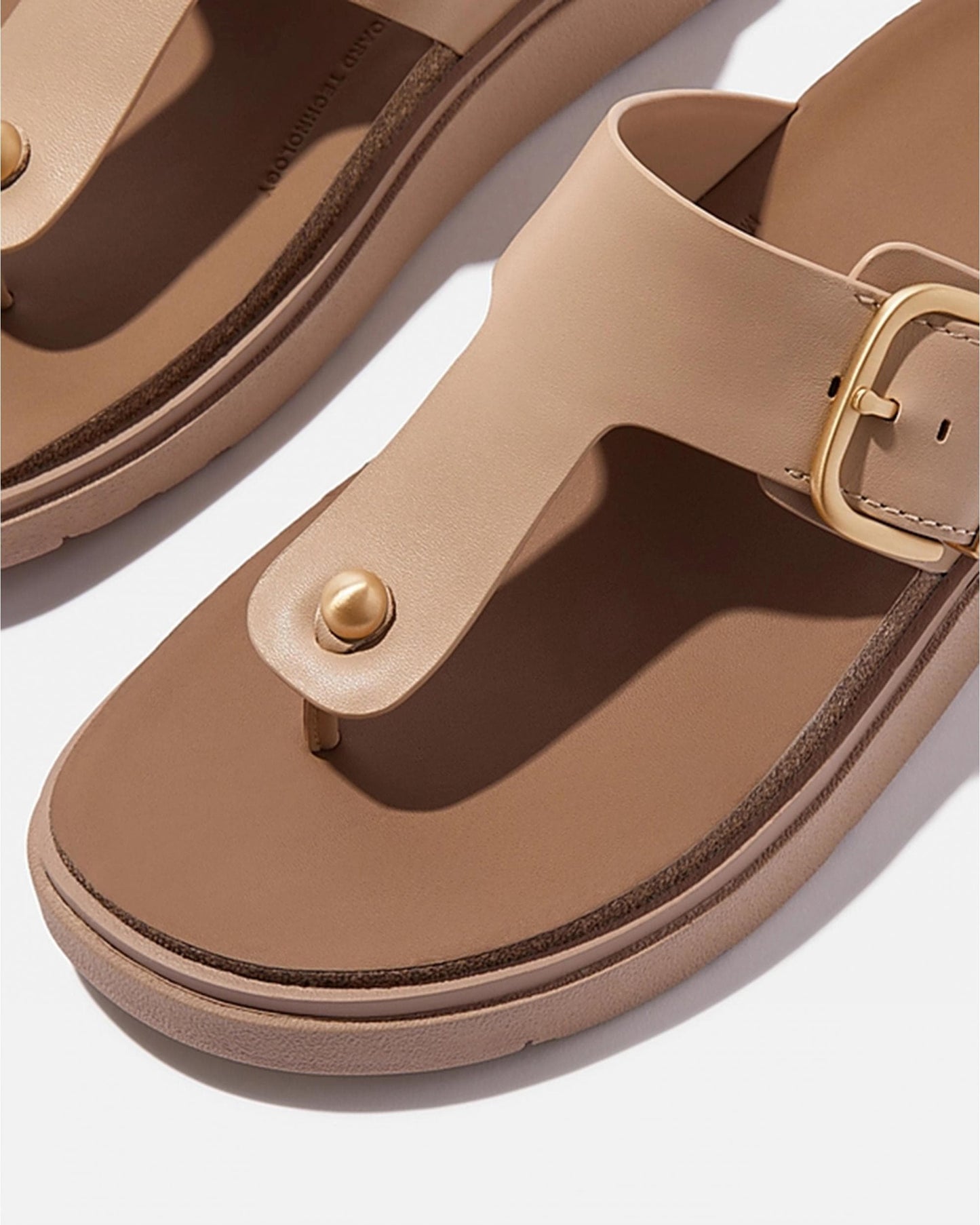 FitFlop Womens Gen-FF Buckle Leather Toe-Post Sandals