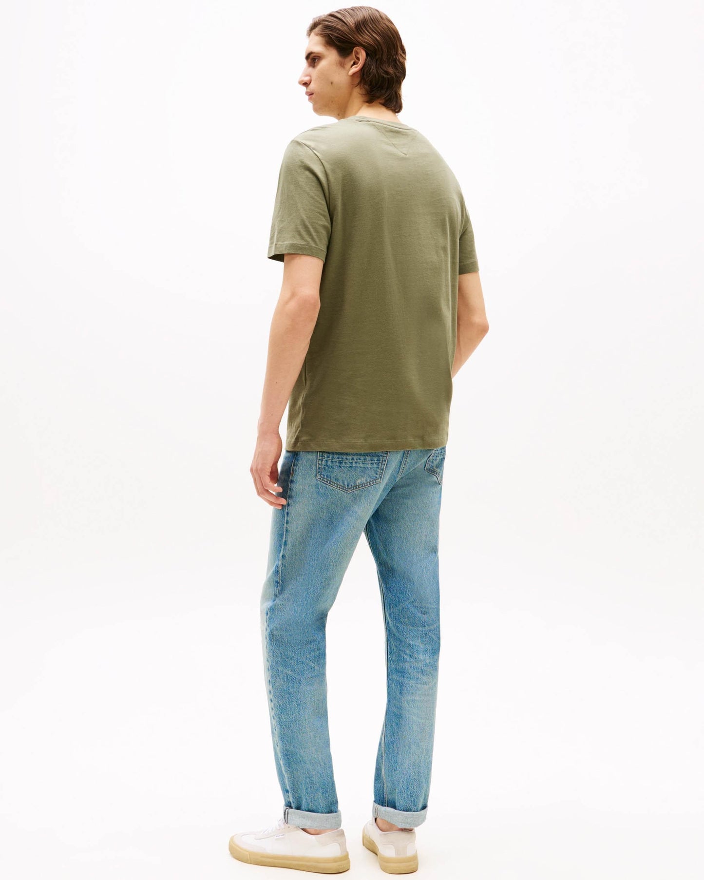 Tommy Hilfiger Essential Seasonal Regular Fit Solid Mens T-Shirt - Battle Green