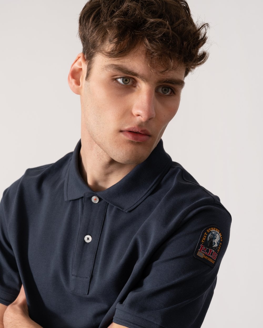 Parajumpers Gangapuma Mens Polo Shirt - Blue Navy 0316
