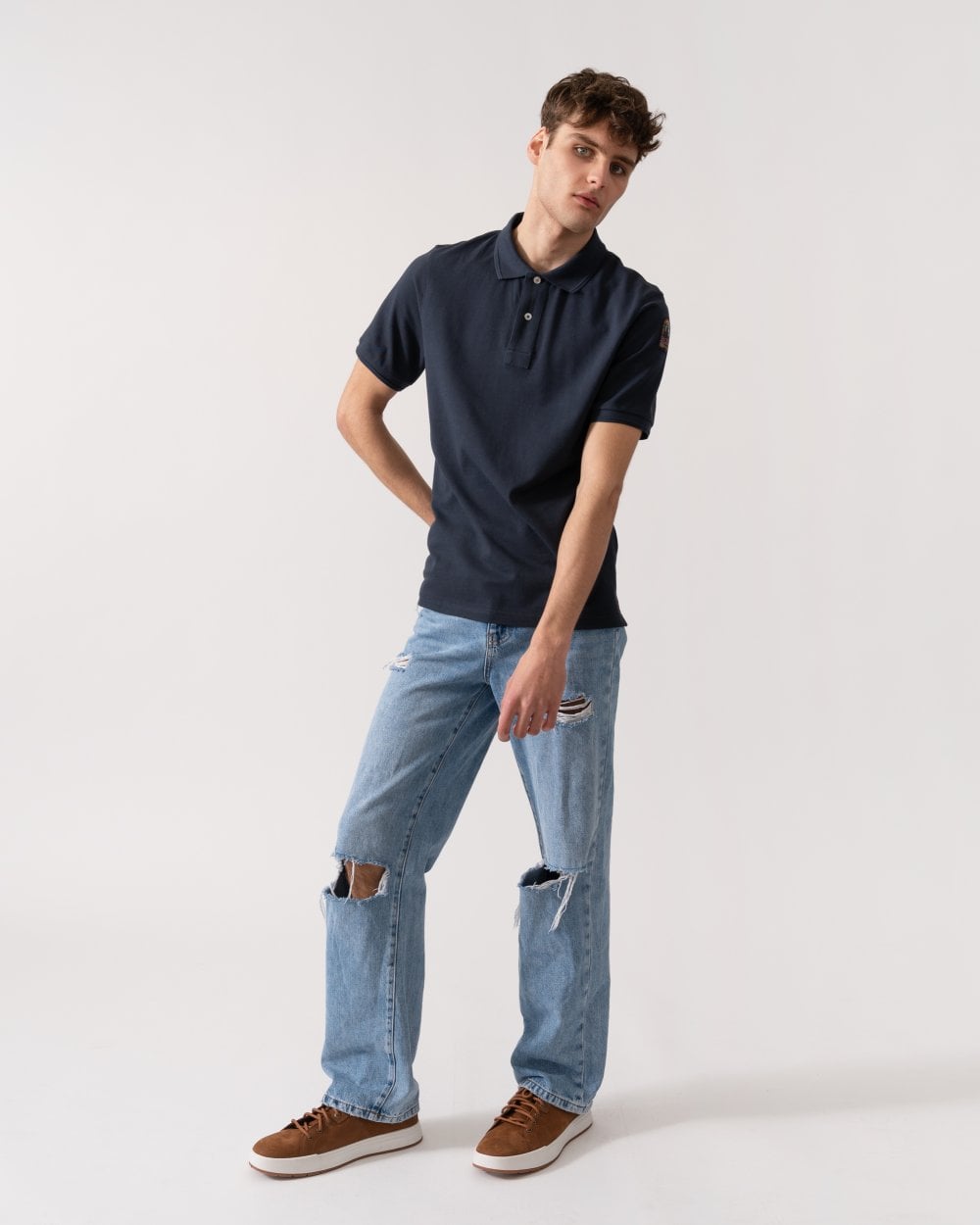 Parajumpers Gangapuma Mens Polo Shirt - Blue Navy 0316