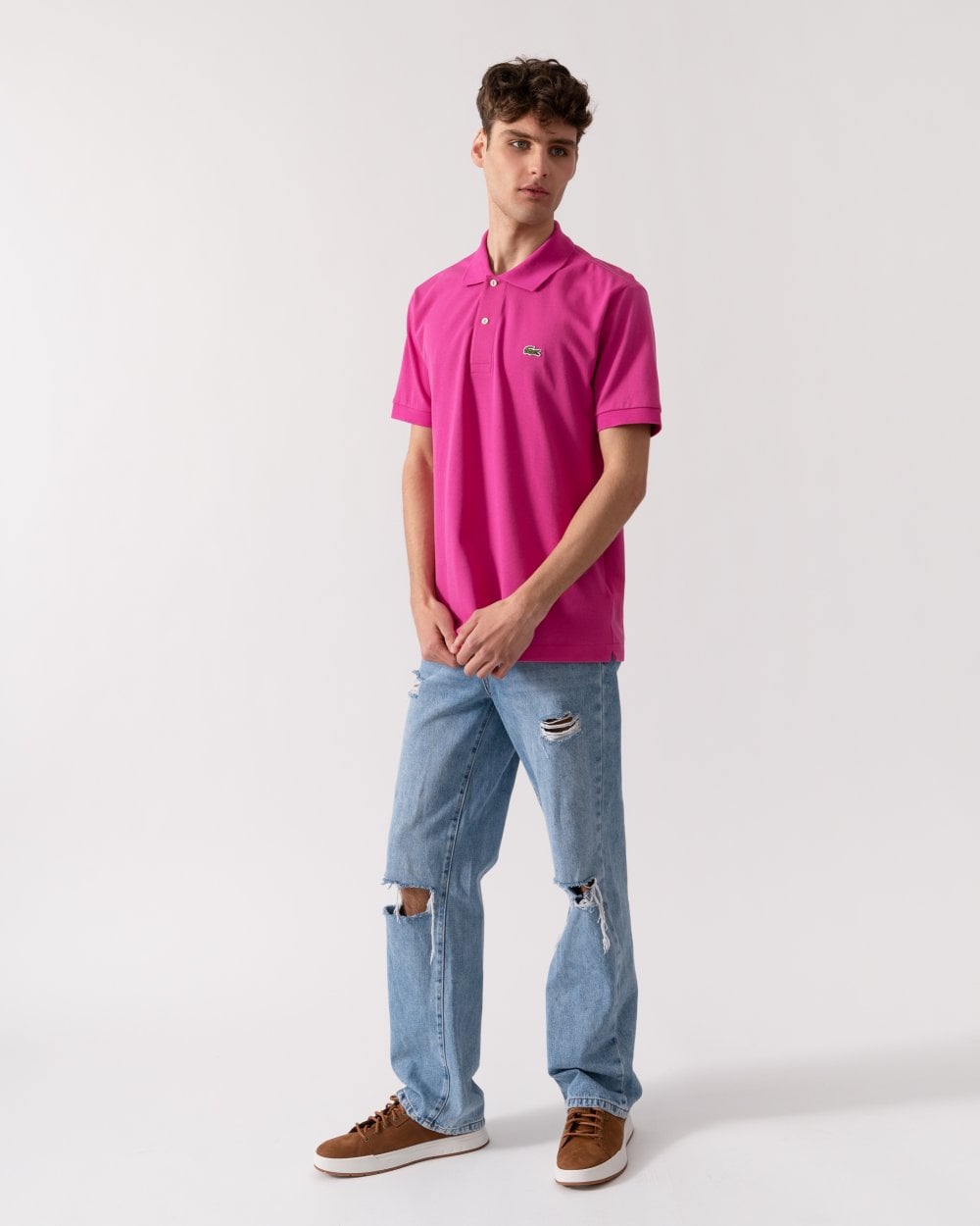 Lacoste Classic Fit L.12.12 Mens Short Sleeve Polo Shirt - Malva I1L