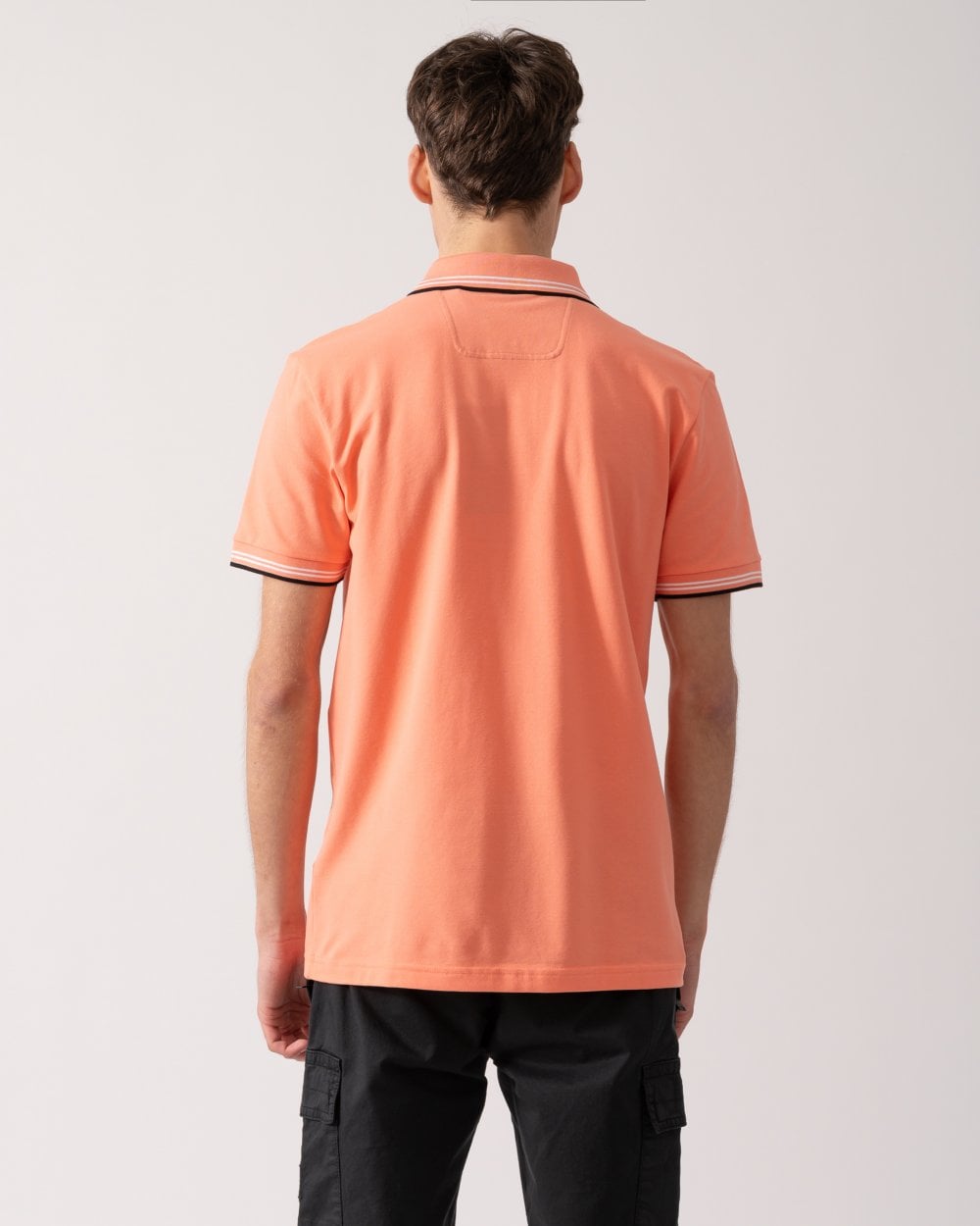 BOSS Green Paul Mens Short Sleeve Polo Shirt With Contrast Tipping - Pink 650