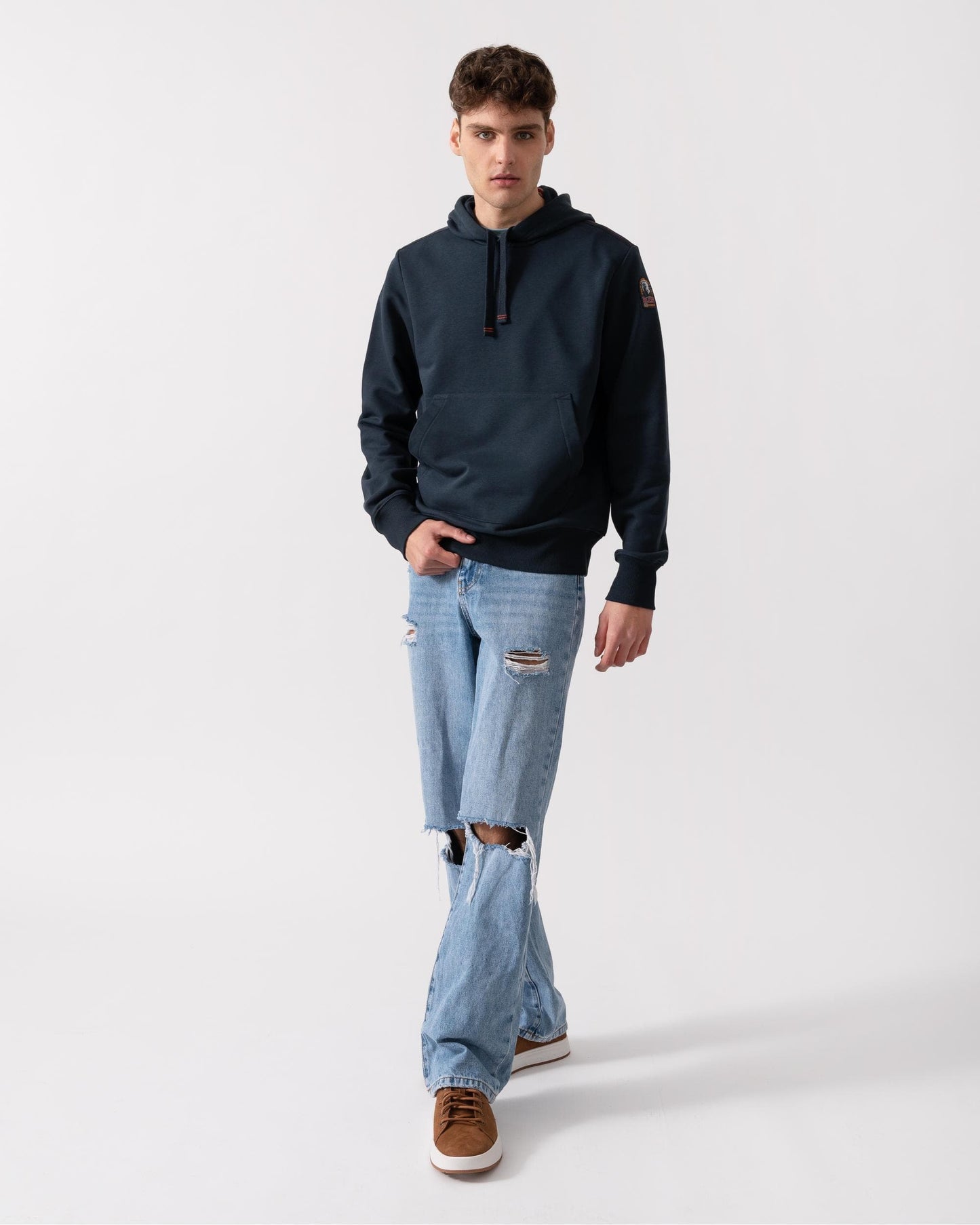 Parajumpers Everest Mens Hooded Sweatshirt - Blue Navy 0316