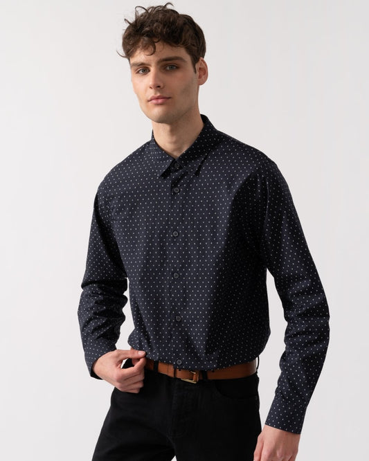 Armani Exchange Armani Exchange Mens AX Print Long Sleeve Shirt