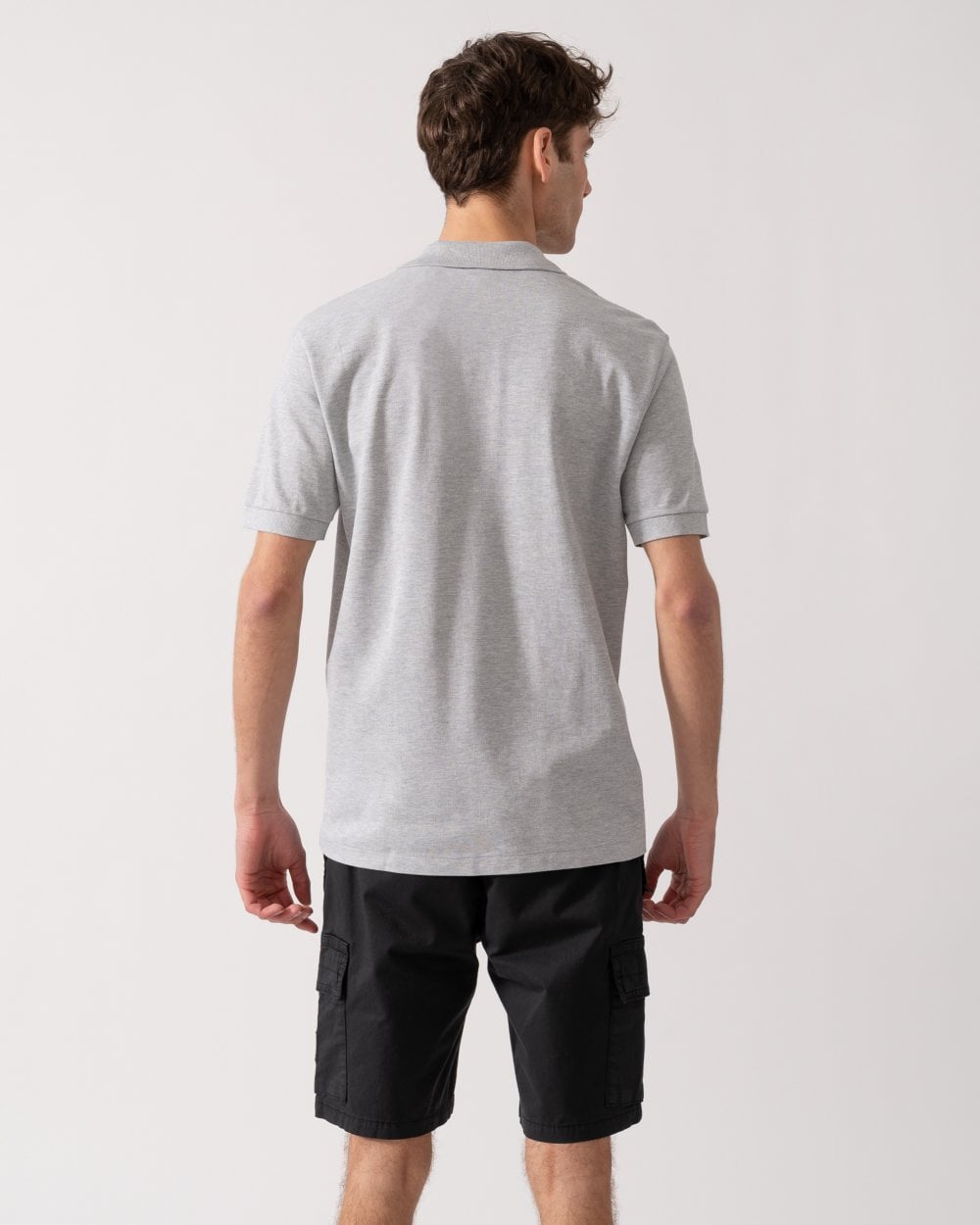 Lacoste Classic Fit L.12.12 Mens Short Sleeve Polo Shirt - Silver Chine CCA