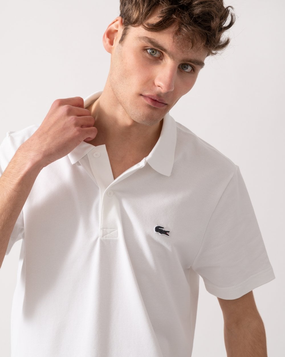 Lacoste Short Sleeved Mens Polo Shirt - White 001