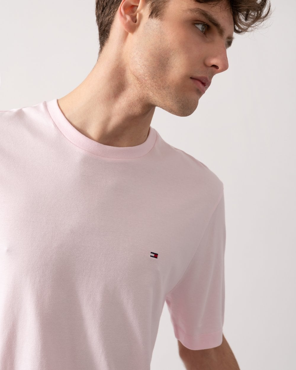 Tommy Hilfiger Essential Seasonal Regular Fit Solid Mens T-Shirt - Light Pink