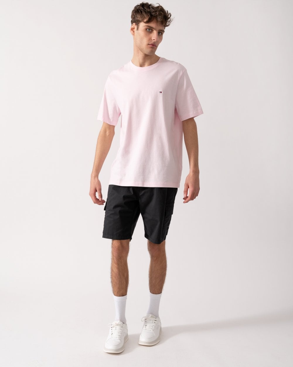 Tommy Hilfiger Essential Seasonal Regular Fit Solid Mens T-Shirt - Light Pink