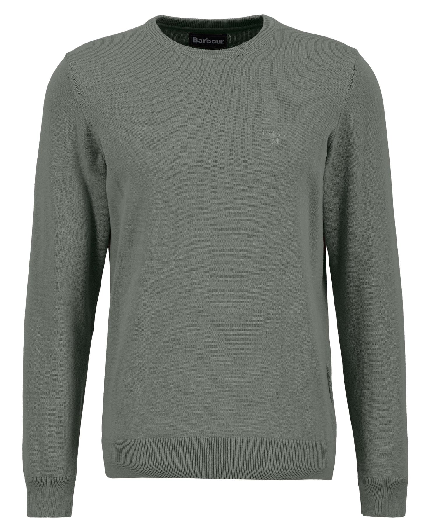 Barbour Pima Cotton Mens Crew Sweatshirt - Agave Green