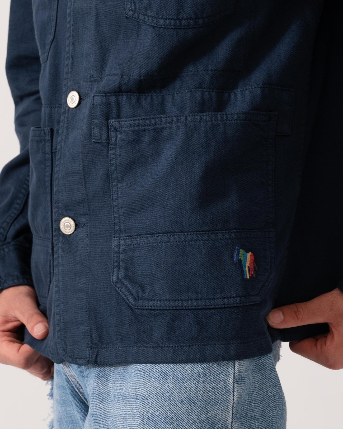 Paul Smith PS Paul Smith Mens Broad Stripe Zebra Chore Jacket