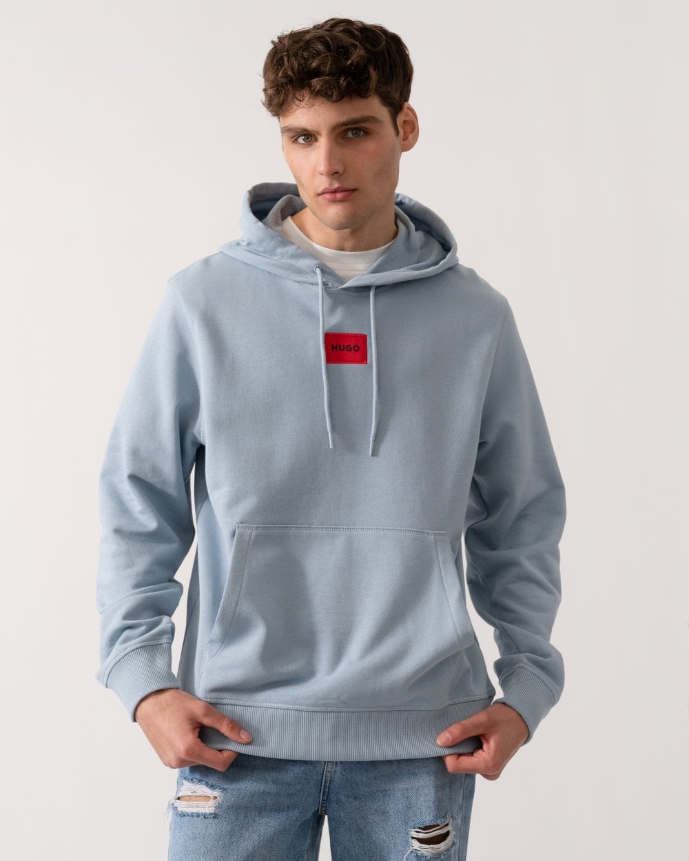 HUGO Daratschi214 Label Logo Mens Hoodie