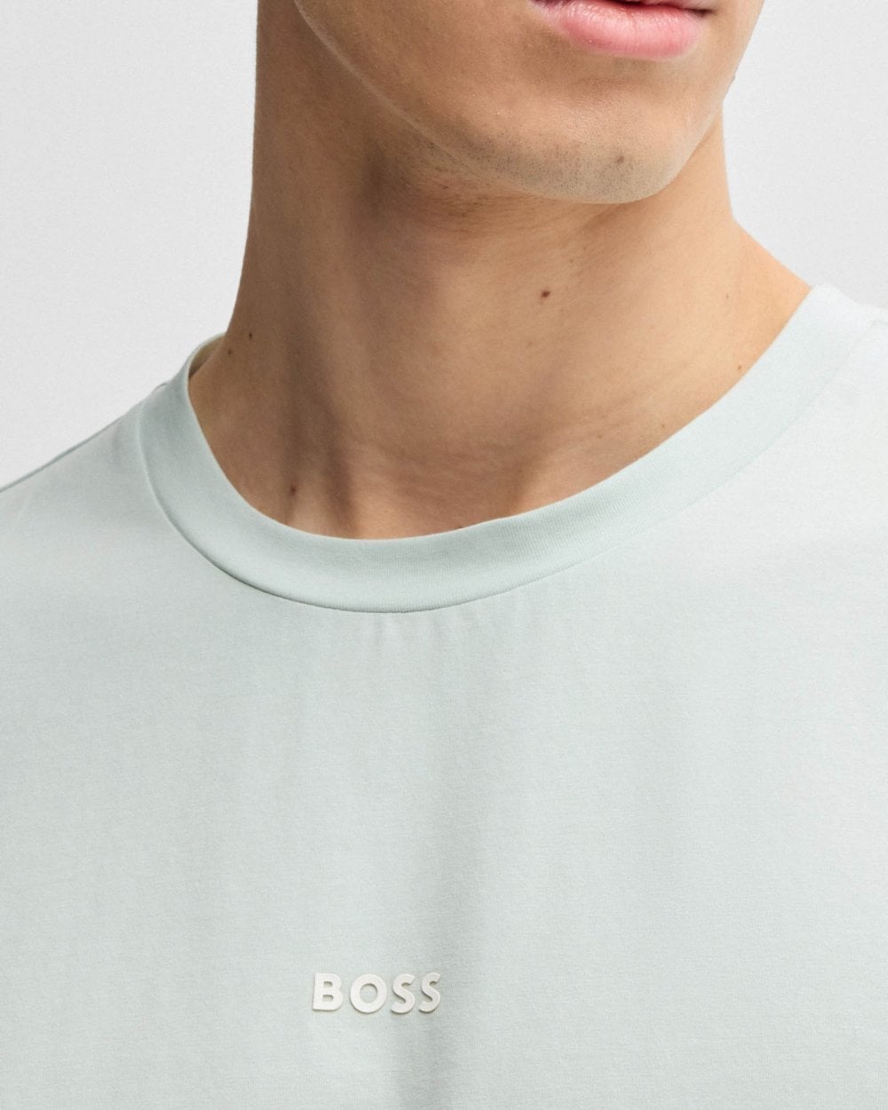 BOSS Orange TChup Mens Crew Neck Small Logo T-Shirt - Open Blue 474
