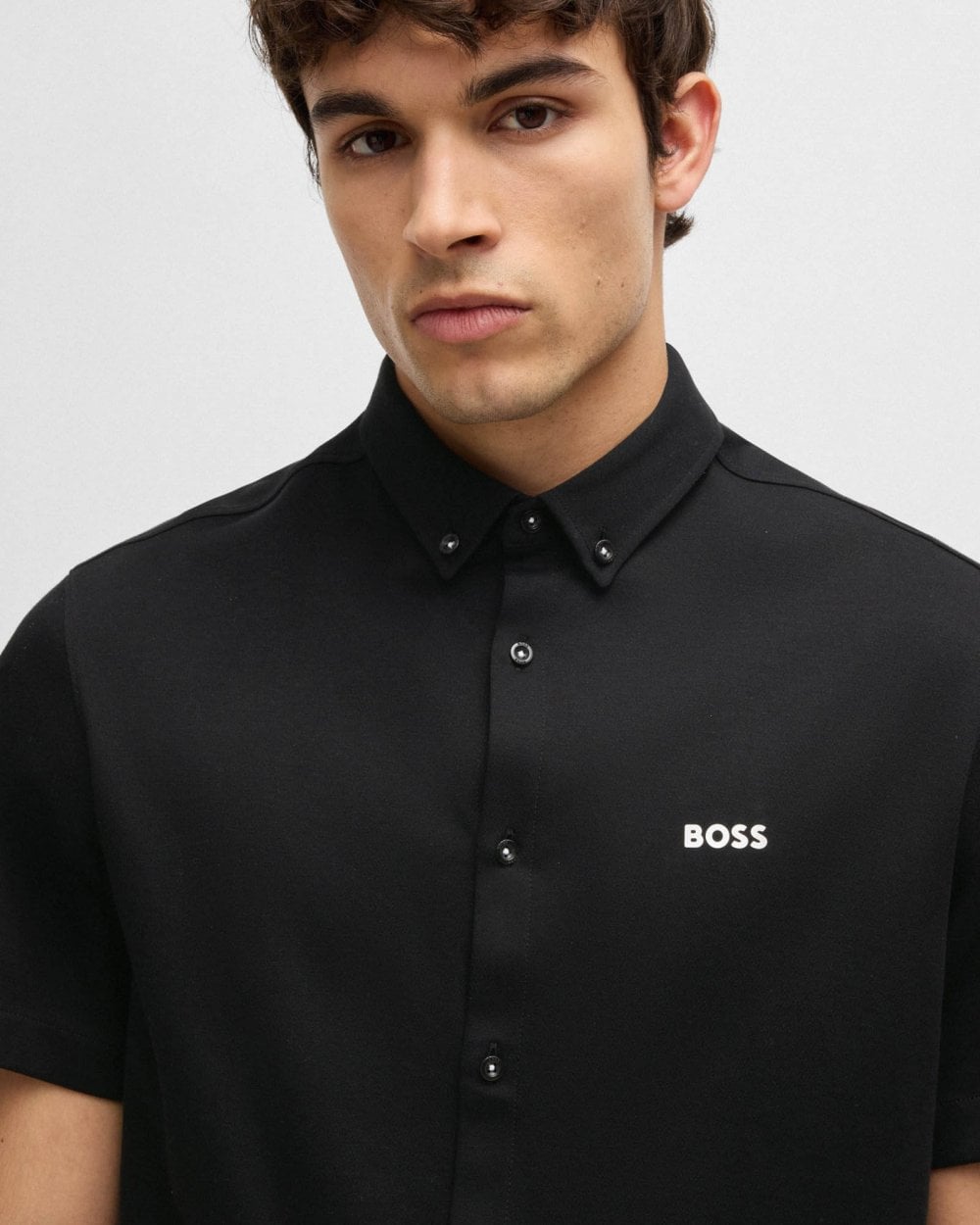 BOSS Green B Motion Mens Short Sleeve Shirt - Black 003