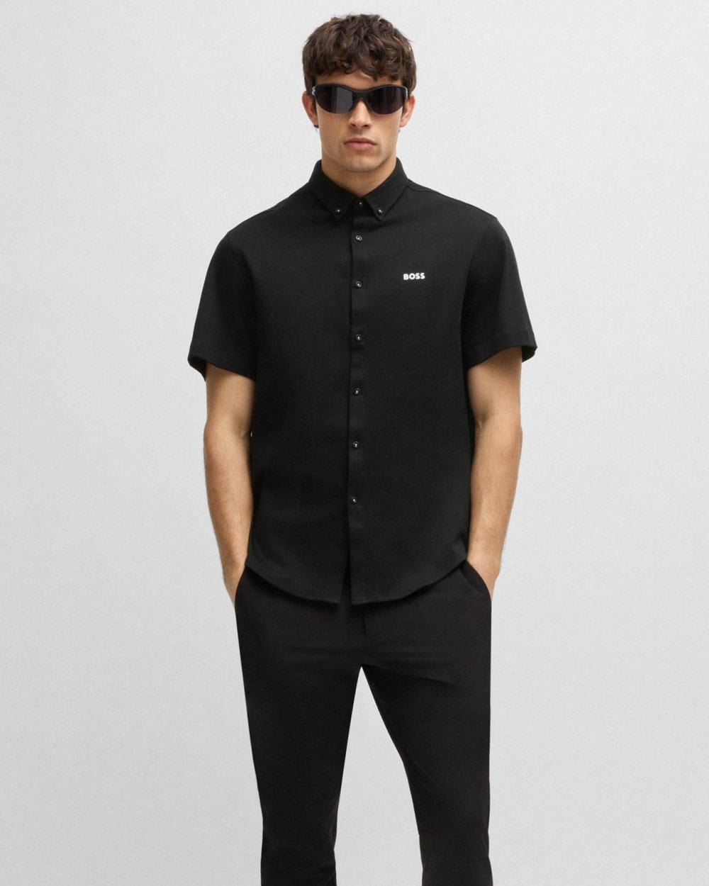 BOSS Green B Motion Mens Short Sleeve Shirt - Black 003