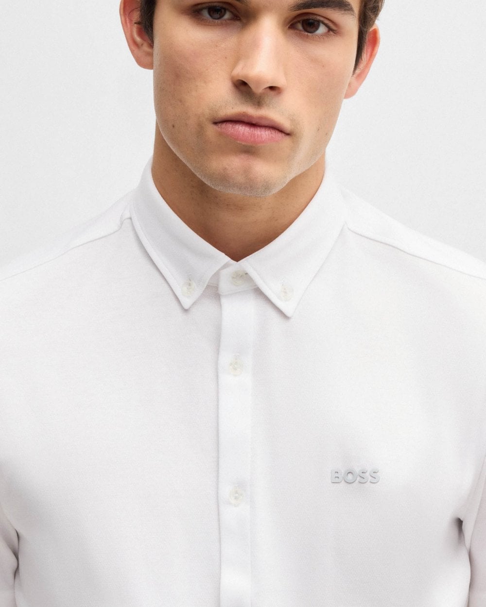 BOSS Green B Motion Mens Short Sleeve Shirt - White 100