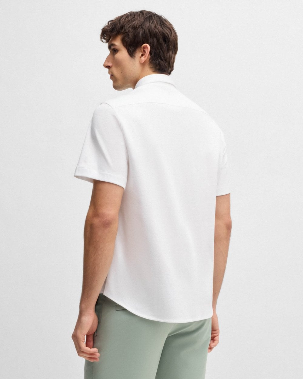 BOSS Green B Motion Mens Short Sleeve Shirt - White 100