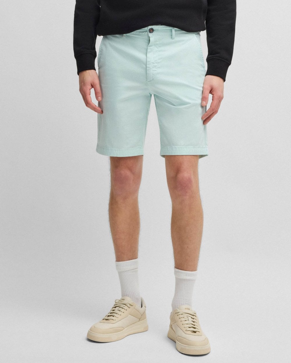 BOSS Orange Mens Slim Fit Chino Shorts in Stretch Cotton Twill