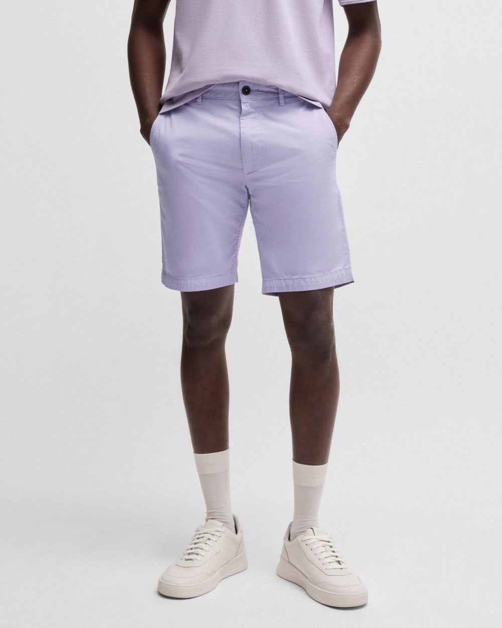BOSS Orange Mens Slim Fit Chino Shorts in Stretch Cotton Twill