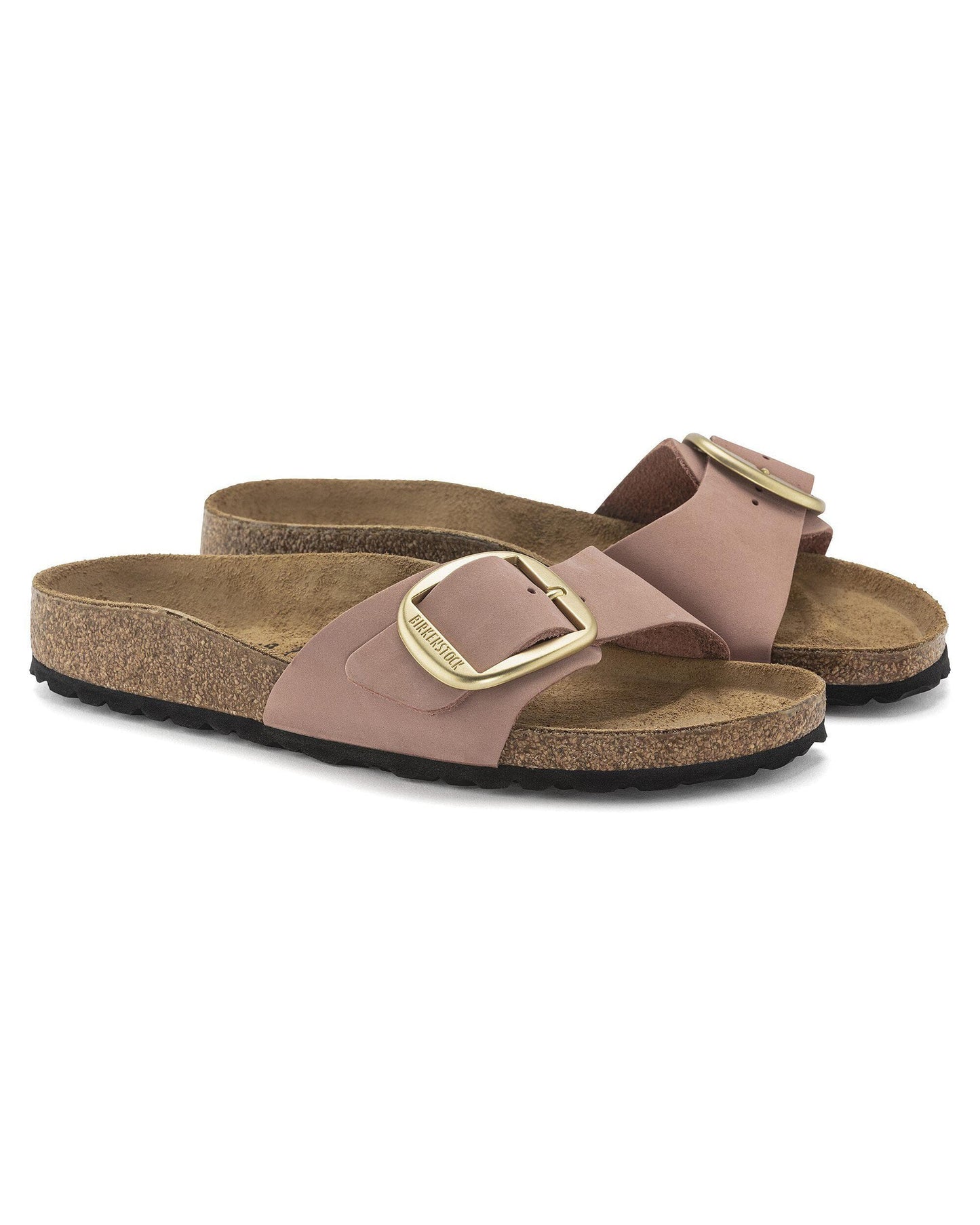 Birkenstock Madrid Big Buckle Womens Nubuck Leather Sandals - Old Rose