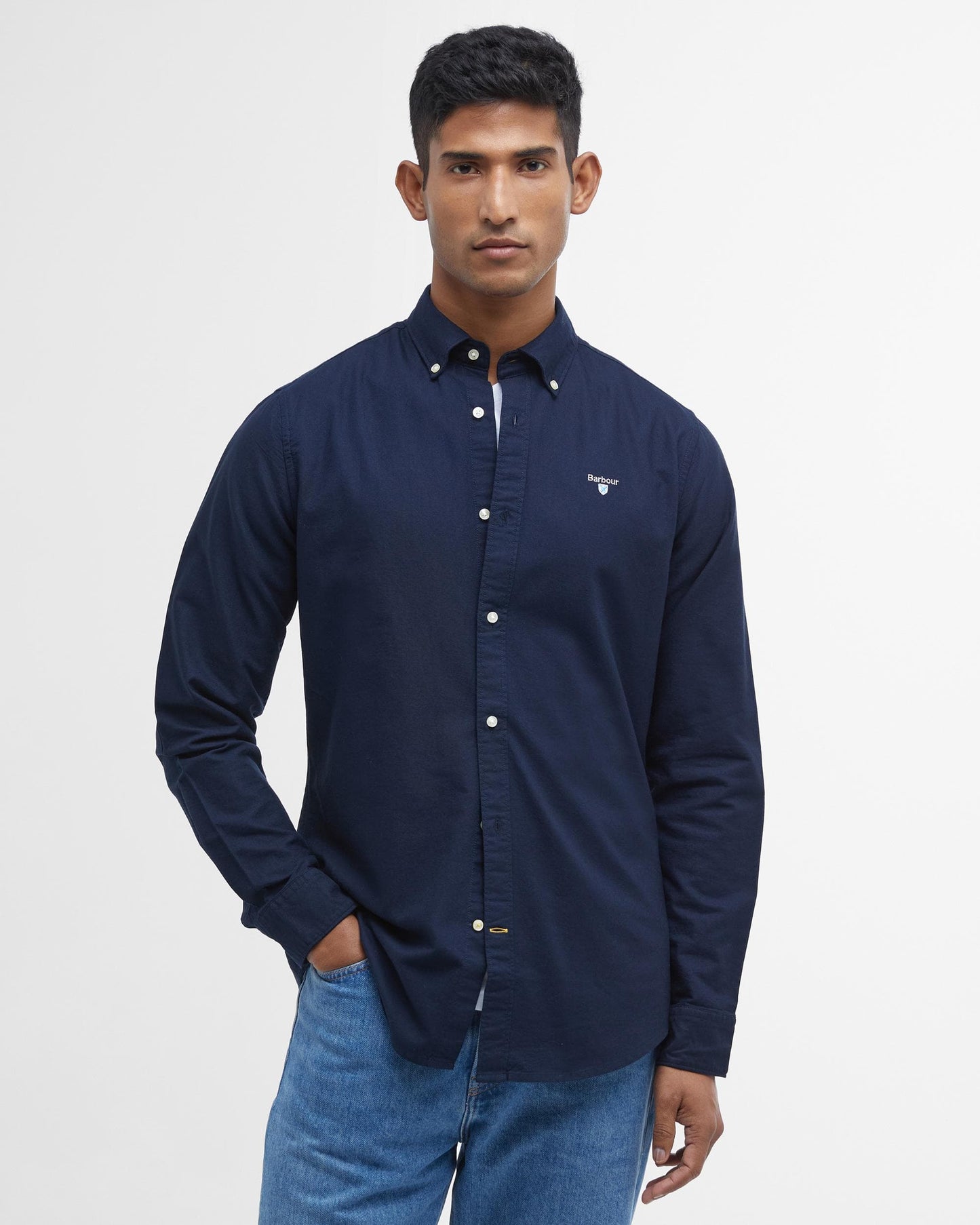 Barbour Oxtown Long Sleeve Mens Tailored Shirt - Navy