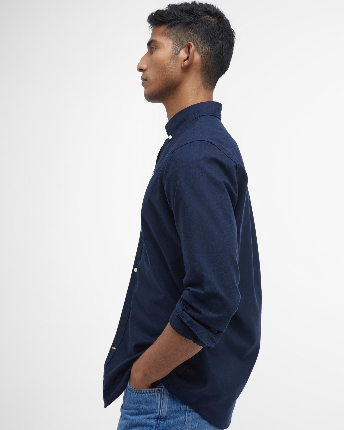 Barbour Oxtown Long Sleeve Mens Tailored Shirt - Navy