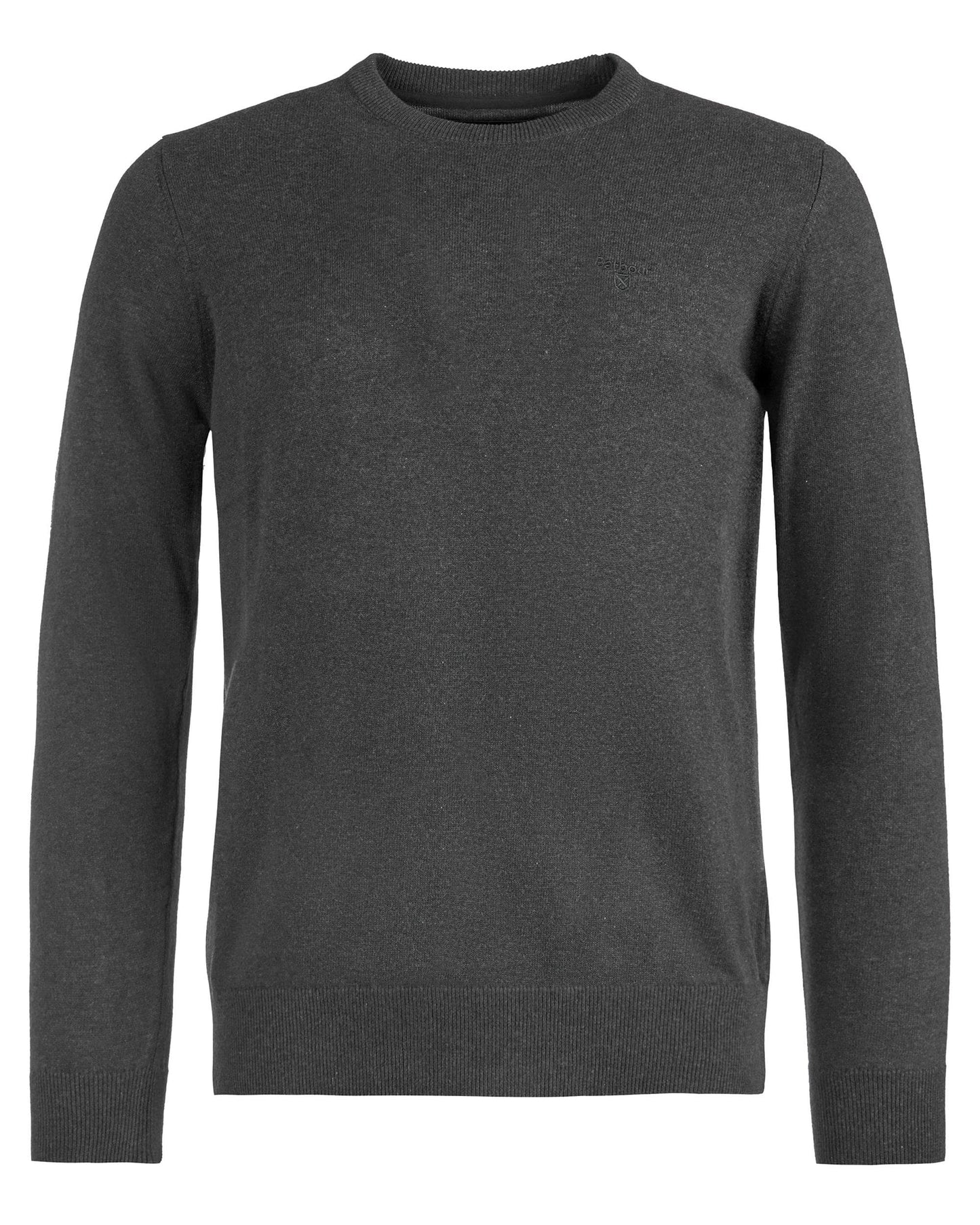 Barbour Pima Cotton Mens Crew Sweatshirt - Charcoal