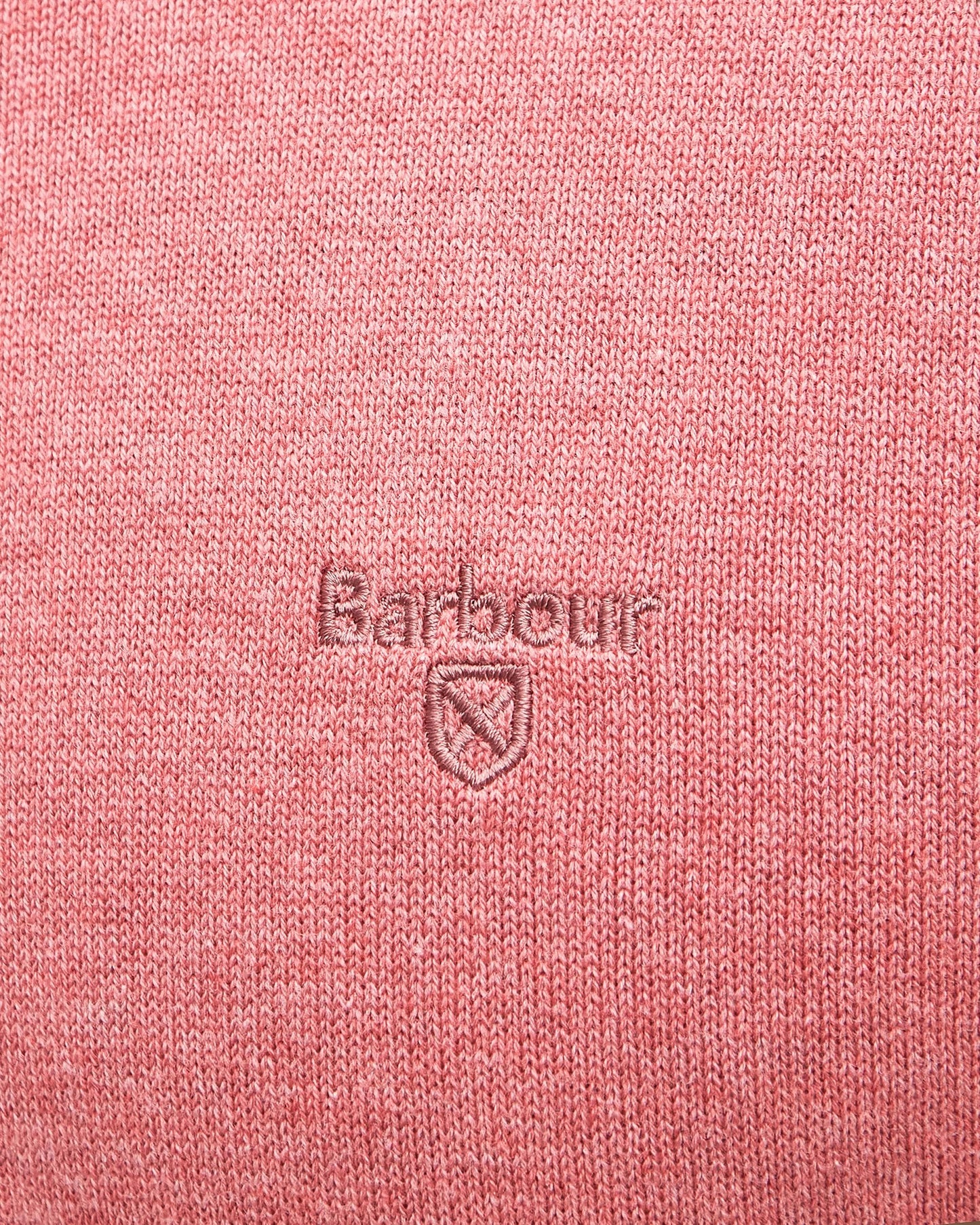 Barbour Pima Cotton Mens Crew Sweatshirt - Pink Clay